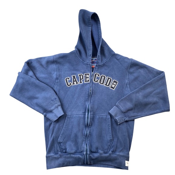 Cuffy's of Cape Cod Other - Vintage Cuffys Y2K Cape Cod MA Hoodie Mens M Navy Full Zip Applique Sweatshirt